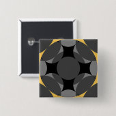 Solid Four Star Circle Cross von Kenneth Yoncich Button (Vorne & Hinten)