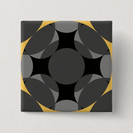 Solid Four Star Circle Cross von Kenneth Yoncich Button (Vorderseite)