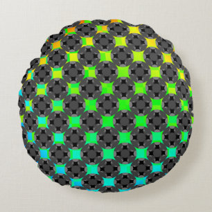 Solid Four Star Circle Cross von Kenneth Yoncich Rundes Kissen