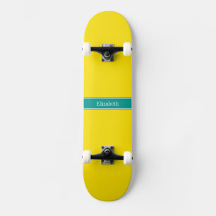 Solid, gelb, dunkel, Aquamarine Multifunktionsleis Skateboard