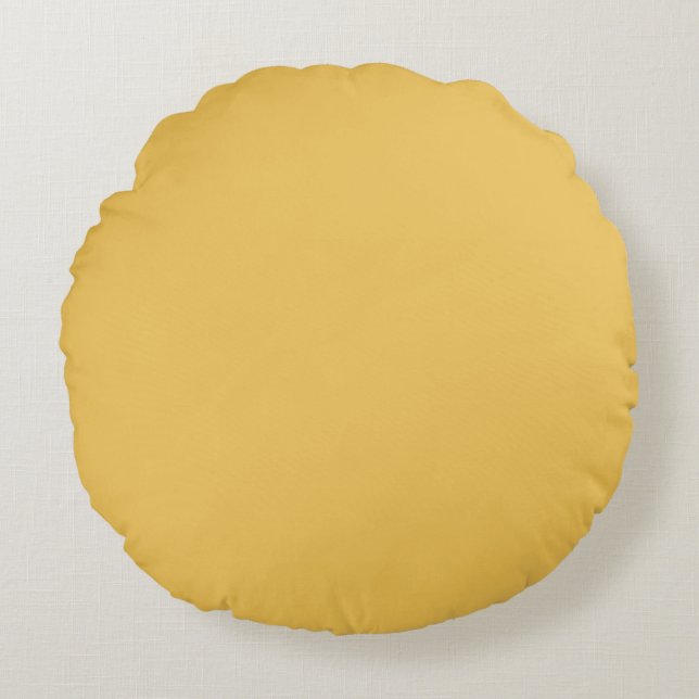 Solid Gold Grade A Cotton Round Throw Kissen (16") (Vorderseite)
