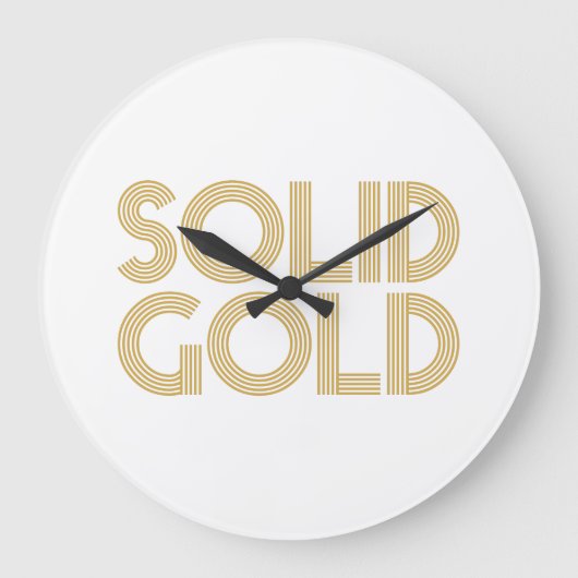 SOLID GOLD GROßE WANDUHR (Vorderseite)