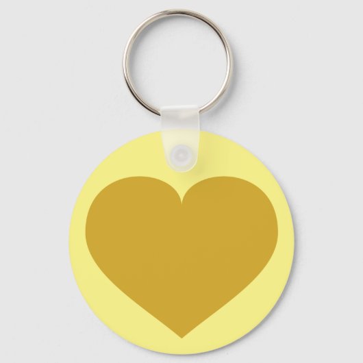 Solid Gold Heart Keychain Schlüsselanhänger (Vorderseite)