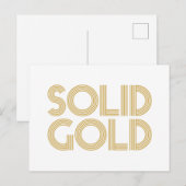 SOLID GOLD POSTKARTE (Vorne/Hinten)