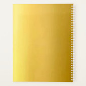 Solid Gold Spiral Notebook Planer (Rückseite)