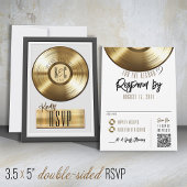 Solid Gold Vinyl Record Plaque Wedding Einladung U
