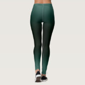 Solid Gradient Pattern | Dark Emerald Ombre Leggings (Rückseite)