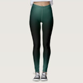 Solid Gradient Pattern | Dark Emerald Ombre Leggings (Vorderseite)