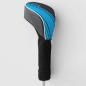 Solid grau und blau individuell anpassbar golf headcover (angewinkelt)