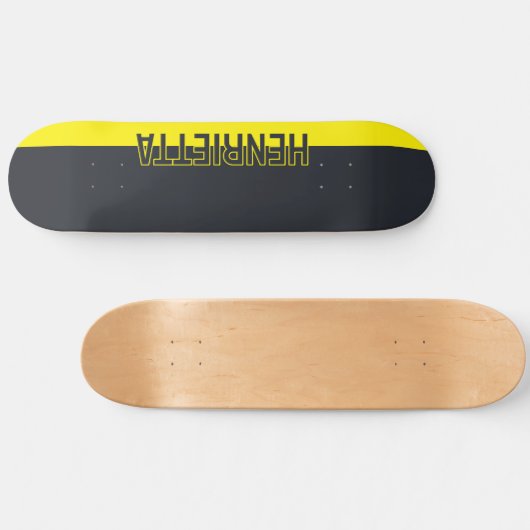 Solid grau und gelb individuell anpassbar skateboard (Horizontal)