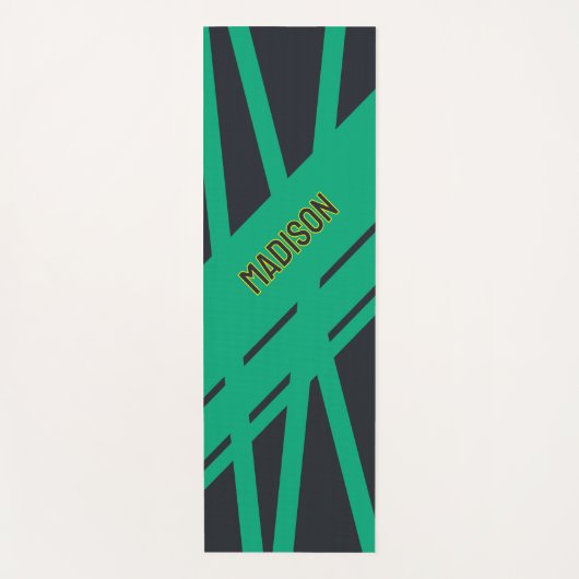 Solid grau und grün individuell anpassbar yogamatte (Vorderseite)