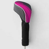 Solid grau und rosa individuell anpassbar golf headcover (angewinkelt)