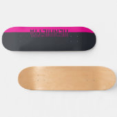 Solid grau und rosa individuell anpassbar skateboard (Horizontal)