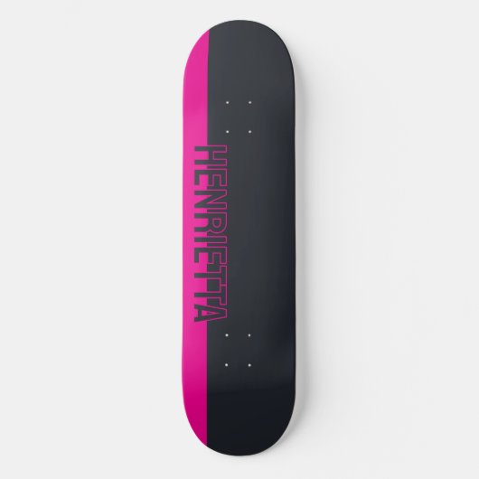 Solid grau und rosa individuell anpassbar skateboard (Vorderseite)