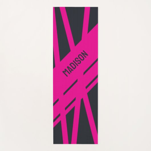 Solid grau und rosa individuell anpassbar yogamatte (Vorderseite)