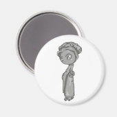 Solid Gray Geisha Magnet (Vorderseite/Rückseite)