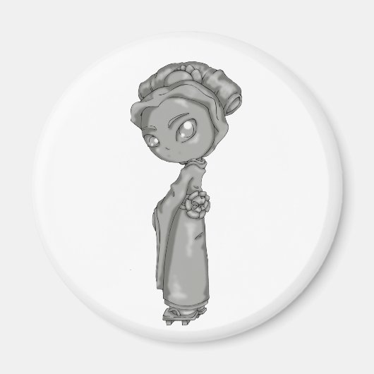 Solid Gray Geisha Magnet (Vorne)