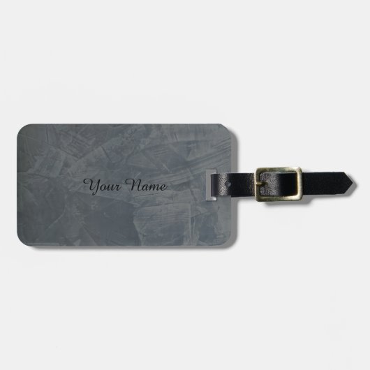 Solid Gray Gepäckanhänger (Vorderseite horizontal)