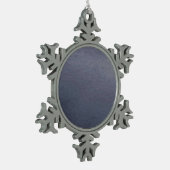 Solid Gray Snowflake Schneeflocken Zinn-Ornament (Links)