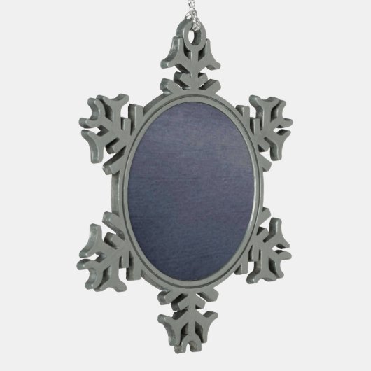 Solid Gray Snowflake Schneeflocken Zinn-Ornament (Links)