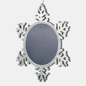 Solid Gray Snowflake Schneeflocken Zinn-Ornament (Rechts)