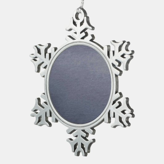 Solid Gray Snowflake Schneeflocken Zinn-Ornament (Rechts)