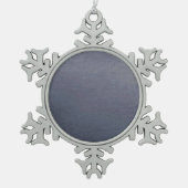 Solid Gray Snowflake Schneeflocken Zinn-Ornament (Vorderseite)