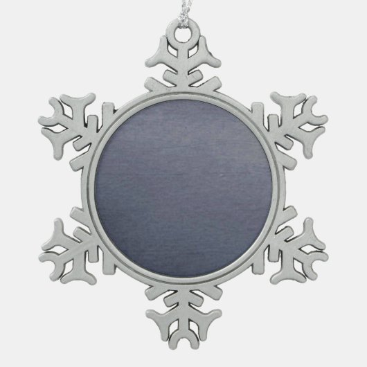 Solid Gray Snowflake Schneeflocken Zinn-Ornament (Vorderseite)