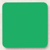 Solid Green Background  Getränkeuntersetzer (Vorderseite)