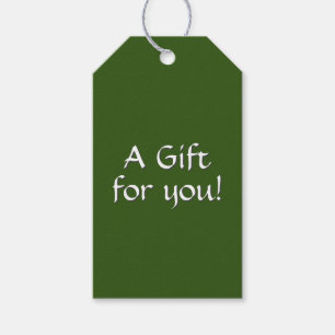Solid Green Gift Tags Geschenkanhänger