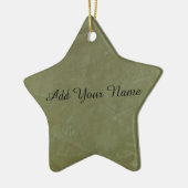 Solid Green Keramikornament (Links)