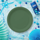 Solid Green Minimalistisch Bachelorette Pappteller (Party)