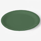 Solid Green Minimalistisch Bachelorette Pappteller (Schrägansicht)