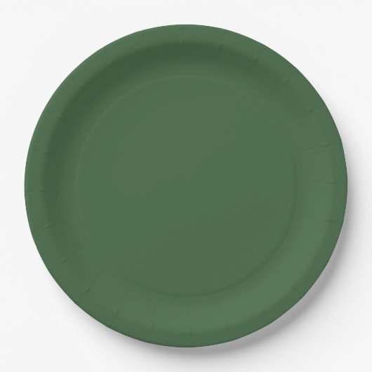 Solid Green Minimalistisch Bachelorette Pappteller (Vorderseite)