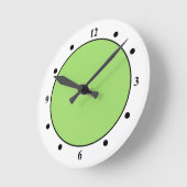 Solid Green Runde Wanduhr (Winkel)