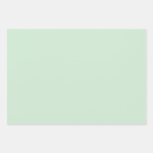Solid grün Minimalistisch #D1ECD5 Geschenkpapier Set (Vorderseite 3)