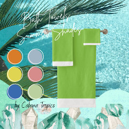 Solid-grün-weiß-Trimmbad Set