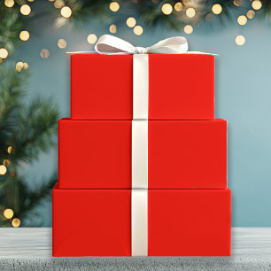 Solid-Holly-Rot Geschenkpapier Set