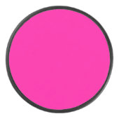 Solid Hot Pink Eishockey Puck (Vorderseite)
