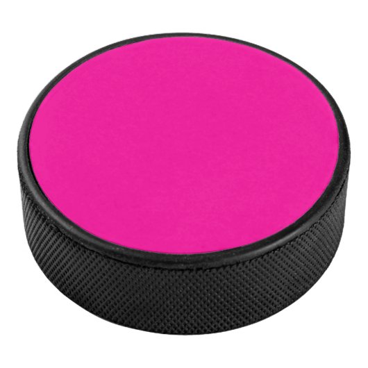 Solid Hot Pink Eishockey Puck (3/4)