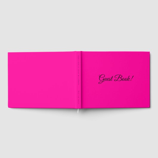 Solid Hot Pink Gästebuch (Voll)
