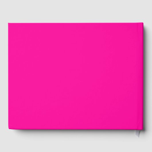 Solid Hot Pink Gästebuch (Rückseite)