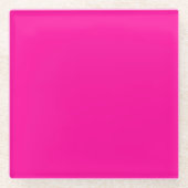 Solid Hot Pink Glasuntersetzer (Vorderseite)