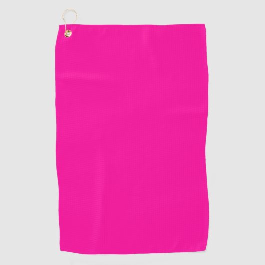 Solid Hot Pink Golfhandtuch (Vorderseite)