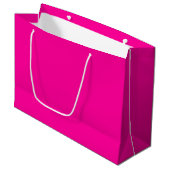Solid Hot Pink Große Geschenktüte (Vorderseite Schrägansicht)