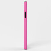 Solid-Hot-Pink-Hintergrund, Name Monogramm Case-Mate iPhone Hülle (Hinten/Rechts)