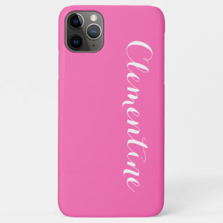 Solid-Hot-Pink-Hintergrund, Name Monogramm Case-Mate iPhone Hülle