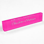 Solid Hot Pink Namensplakette