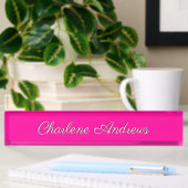 Solid Hot Pink Namensplakette