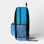 Solid Hübsch Türkis Blau mit Namen Bedruckter Rucksack (Rechts)